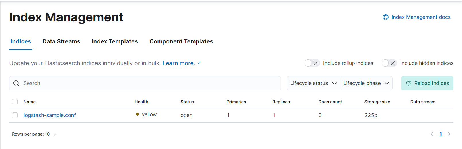 Setting up Kibana to view logs and dashboard 